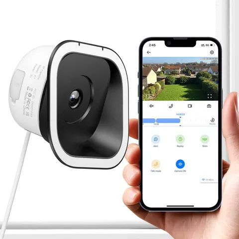 Wansview 2K Window Security Camera Dual Band WiFi Indoor No-Drill Stick-On Mount