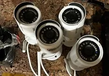 Samsung Network Video Cameras (4) SNC-79440BWN & Security Receiver-SNR-73200WN
