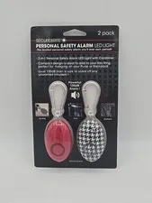Securebrite Personal Safety Alarm 100 dB 2 Pack NEW