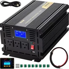 Power Inverter, 2000W Modified Sine Wave Inverter, DC 12V to AC 120V Car Convert