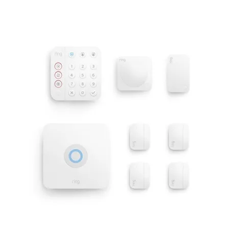 New Ring Alarm 8 Piece Kit 2nd Generation Home Security System - White