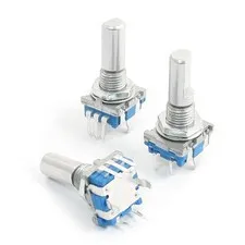 3x 6mm D Shaft 18 Position 360 Degree Rotary Encoder w Button