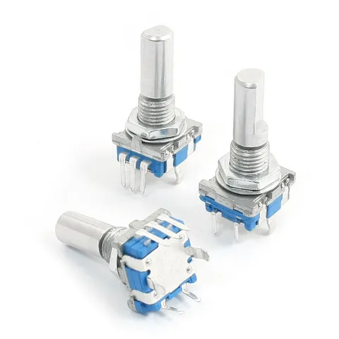 3x 6mm D Shaft 18 Position 360 Degree Rotary Encoder w Button