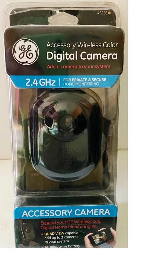 NEW Sealed GE 45256 Add-On Wireless Color Digital Security Camera Black