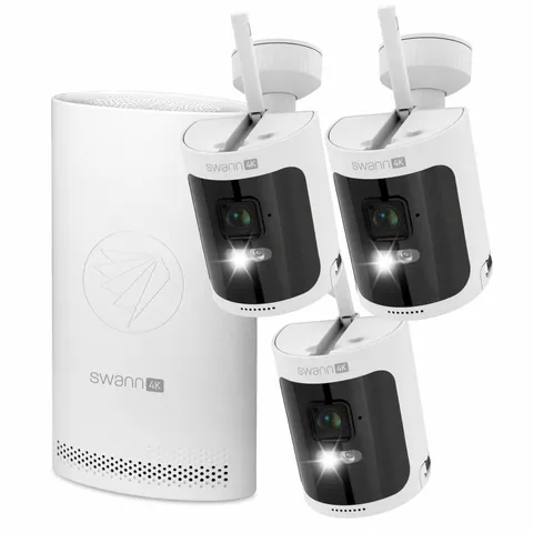 Swann AllSecure4K Wireless Security Kit With 3x NVW-AS4KCAM 4K Wirefree Cameras