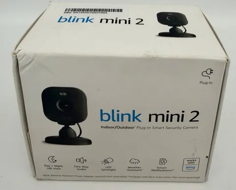 Blink Mini 2 Security Camera 1080p Wired Indoor Outdoor Night Vision Audio HD