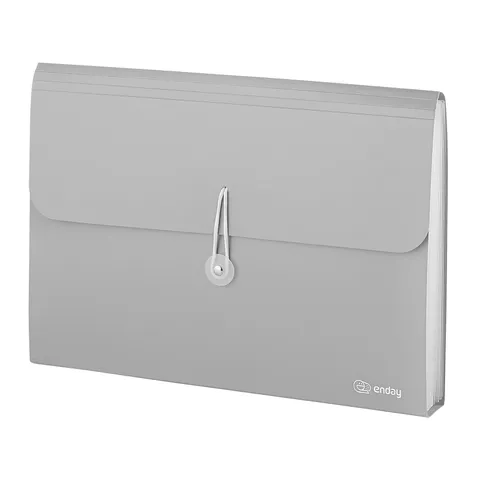 Accordion File Organizer Grey, 7 Pocket Expanding File and Cover Folder with ...