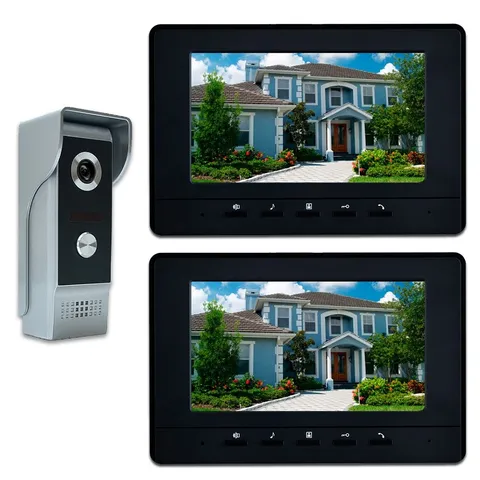 AMOCAM Video Intercom System, 7 Inch Wired Video Doorbell Door Phone System