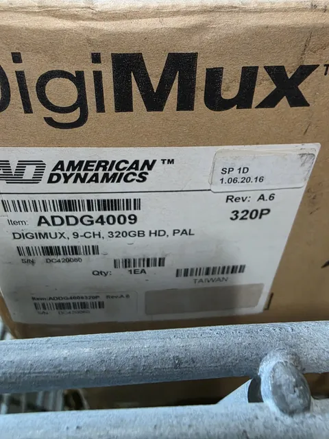 NEW NOS American Dynamics ADDG4009 DigiMux 9-Channel Digital Multiplexer 320GB