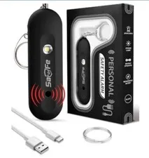 Personal Safety Alarm Waterproof & Rechargeable Loud Siren Bright Strobe Light