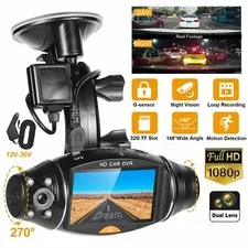 1080P Car DVR Dual/3 Lens Dash Cam Front and Rear Video Recorder Camera G-sensor