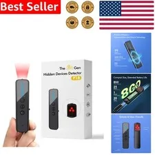 Upgraded Hidden Camera Detector Portable Anti-Spy Device RF Signal Scanner Black