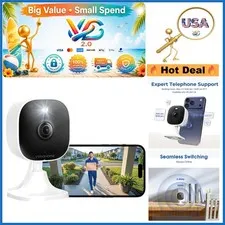 4MP Wi-Fi Indoor Outdoor Security Camera with Audio Night Vision