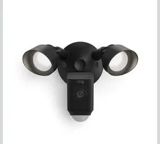 Ring Floodlight Cam Plus Outdoor Wired 1080p Surveillance Camera- Black