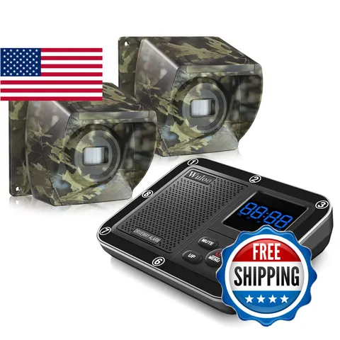 Wuloo 1800 Ft Wireless Outside Driveway Alarm Outdoor Motion Sensor Detector