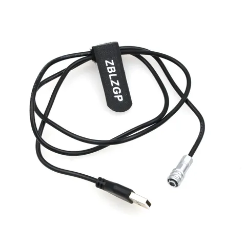 1M USB To SF610 Weipu 2 Pin Female Power Cable BMPCC 4K Blackmagic Pocket Cord