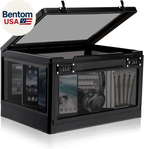 Large Lock Box for Personal Items, 24 Litre Combination Lockable Storage Box for