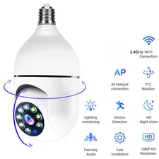 4G WIFI E27 Bulb Camera HD 1080P Night Vision 360 °Panoramic Wireless Camera Sur