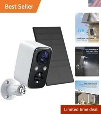 Battery-Powered Outdoor Camera with 2K Resolution & Real-Time Alerts