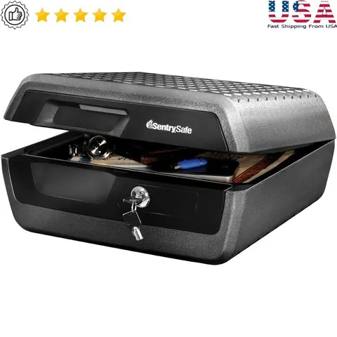 Fireproof Waterproof Safe Documents Home Security Key Lock Portable Storage New