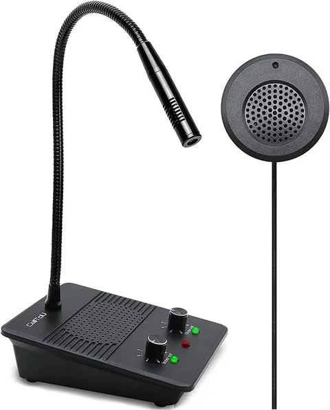 Window Speaker Intercom System Dual Way Anti-Interference Intercommunication Mic