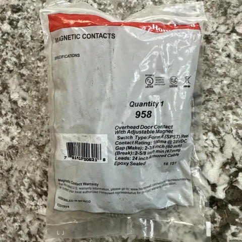 Honeywell 958 Overhead Door Magnetic Contacts Sealed Garage Security