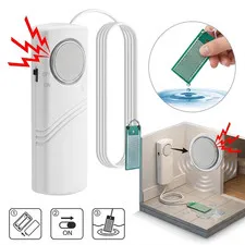 Water Leak Detector Sensor Sound Alarm Overflow Level Home Security Protection 