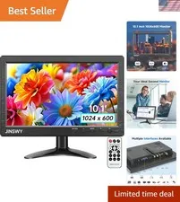 10.1" Portable Security Monitor with HD Display & Remote Control for Versatil...