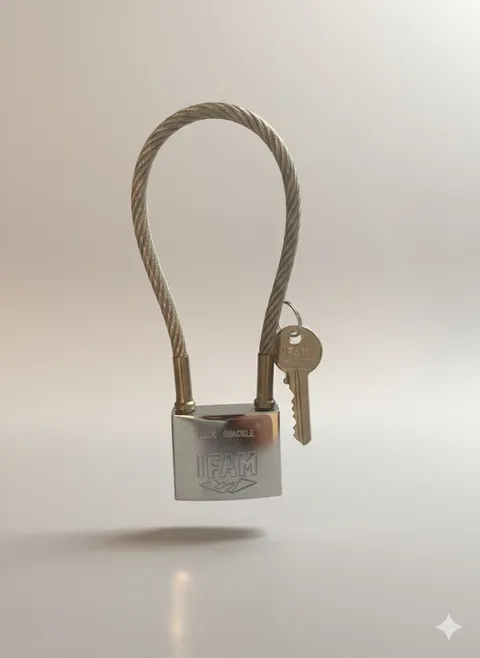 NEW IFAM INOX 50mm Stainless Steel Cable Padlock Spanish Marine Grade + Keys