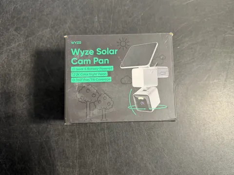 Wyze Cam Pan + Solar Panel Outdoor Security Camera- New Sealed Unit