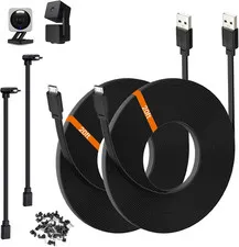 2-Pack 20Ft Power Extension Cable Compatible with Wyze Cam V4,Wyze Cam Pan V3,Wy