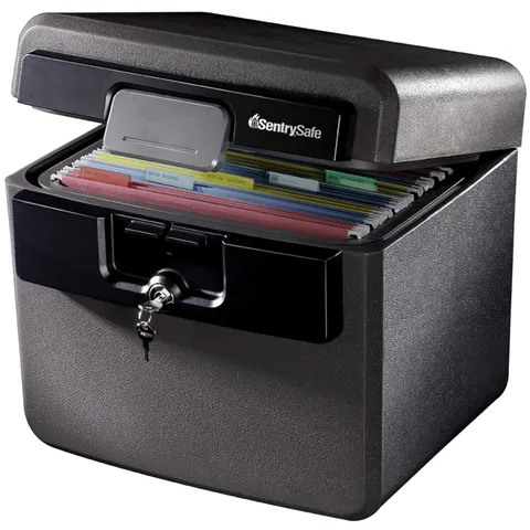 Black Fireproof Waterproof Safe 14.3 x 15.5 x 13.5 inches