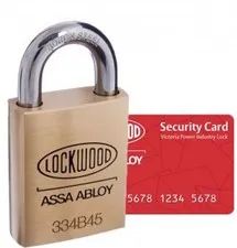 Lockwood 334BP12/119MT5 Padlock Keyed to VPIL-Power Industry (VIC) Master Key-