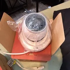 IP/Network Wired Dome Security Camera Color White Indoor/Outdoor 1 Camera