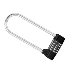 Extra Long Zinc Alloy U Lock For Cabinet Door - 5-Dial Combination Code Lock For