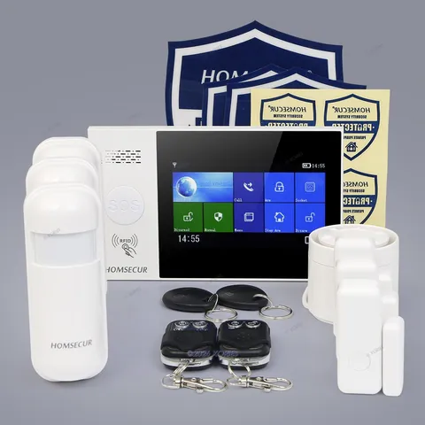 HOMSECUR Wireless WIFI 4G GSM LCD Home Security Alarm System