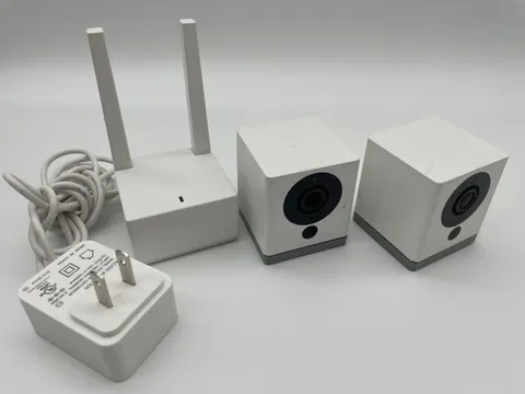 Wyze Cam Outdoor Camera Camera V2 Bundle with WVODB1 Base Station + 2 Cameras