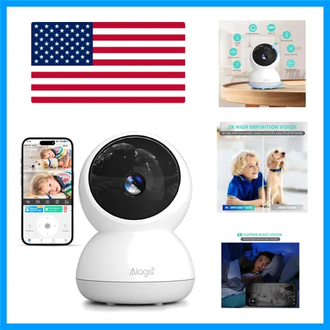 360° AI Smart Indoor Camera with Night Vision & 2-Way Audio for Home Monitoring