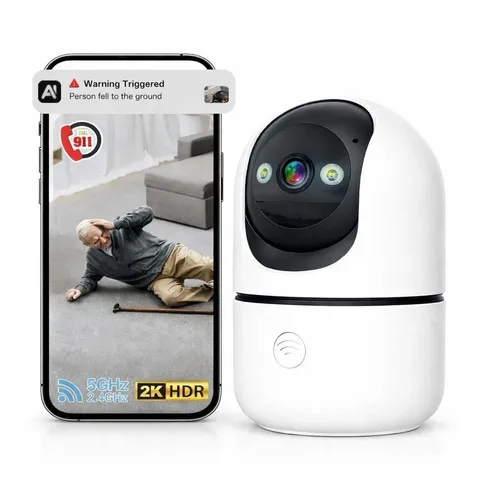 1080p Smart WiFi Camera 360° Pan Tilt AI Motion Detection Indoor- Open Box
