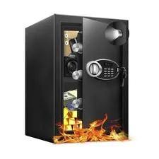 2.5 Cu Ft Large Safe Box with Fireproof Waterproof for Documents - Steel Secu...