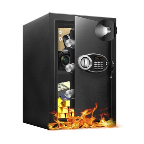 2.5 Cu Ft Large Safe Box with Fireproof Waterproof for Documents - Steel Secu...