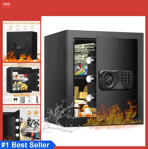 Fireproof Safe Box 2.0 Cubic Feet Electronic Lock Steel Security Home Cabinet