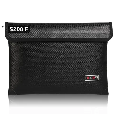 Fireproof Document Bag  with 5200°F Heat Insulated, Waterproof Fireproof Bag ...