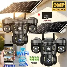 Camaras De Seguridad Para Exterior Solar WIFI Inalambrica Con Vision Nocturna US