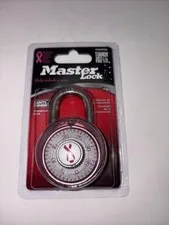 Master Lock Speed Dial Combination Lock Breast Cancer White & Pink New