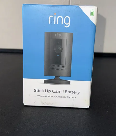 Ring Stick Up Cam Battery - Indoor/Outdoor Smart Security Camera, Black New*