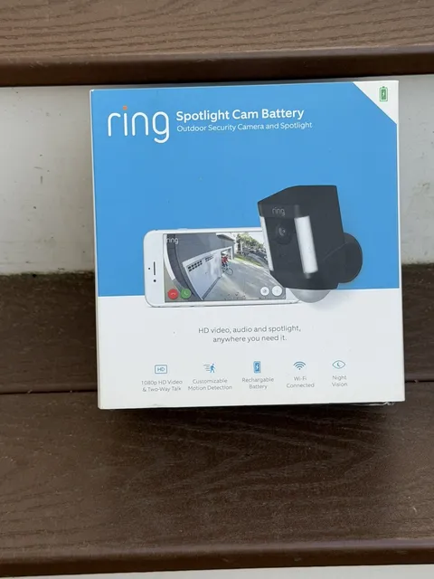 NEW Ring Spotlight Cam Battery Black
