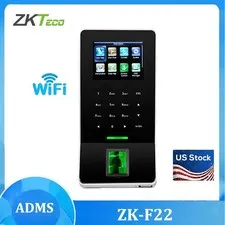 ZKTeco F22 TCP/IP WIFI+ADMS Biometric Fingerprint Time Attendance Access Control