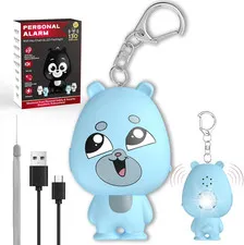 Rechargeable Personal Alarm for Women – 130Db Loud Emergency Alarm Keychain with