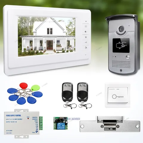 7inch Hands-free Video Door Entry Call System with Mute Mode for Home Security